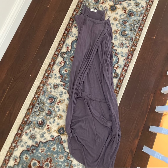 Stunning Purple cocoon wrap hi low maxi tank dress s! - Picture 7 of 7